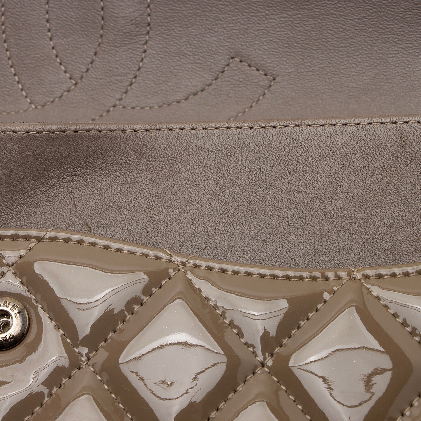 Chanel Patent Leather Classic Jumbo Double Flap Bag