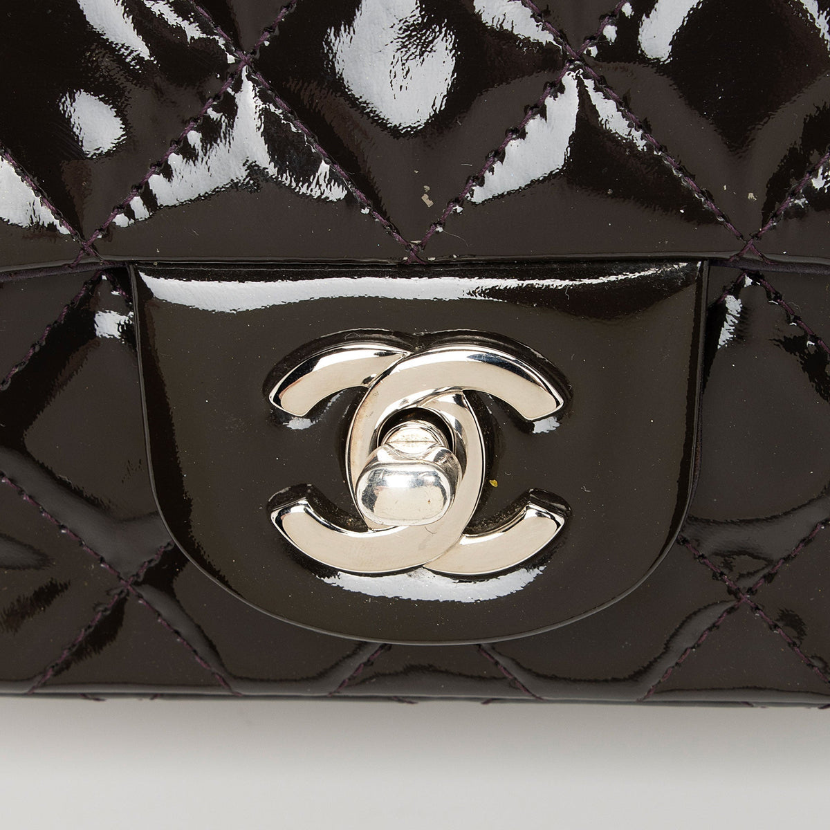 Chanel Patent Leather Classic Square Mini Flap Bag