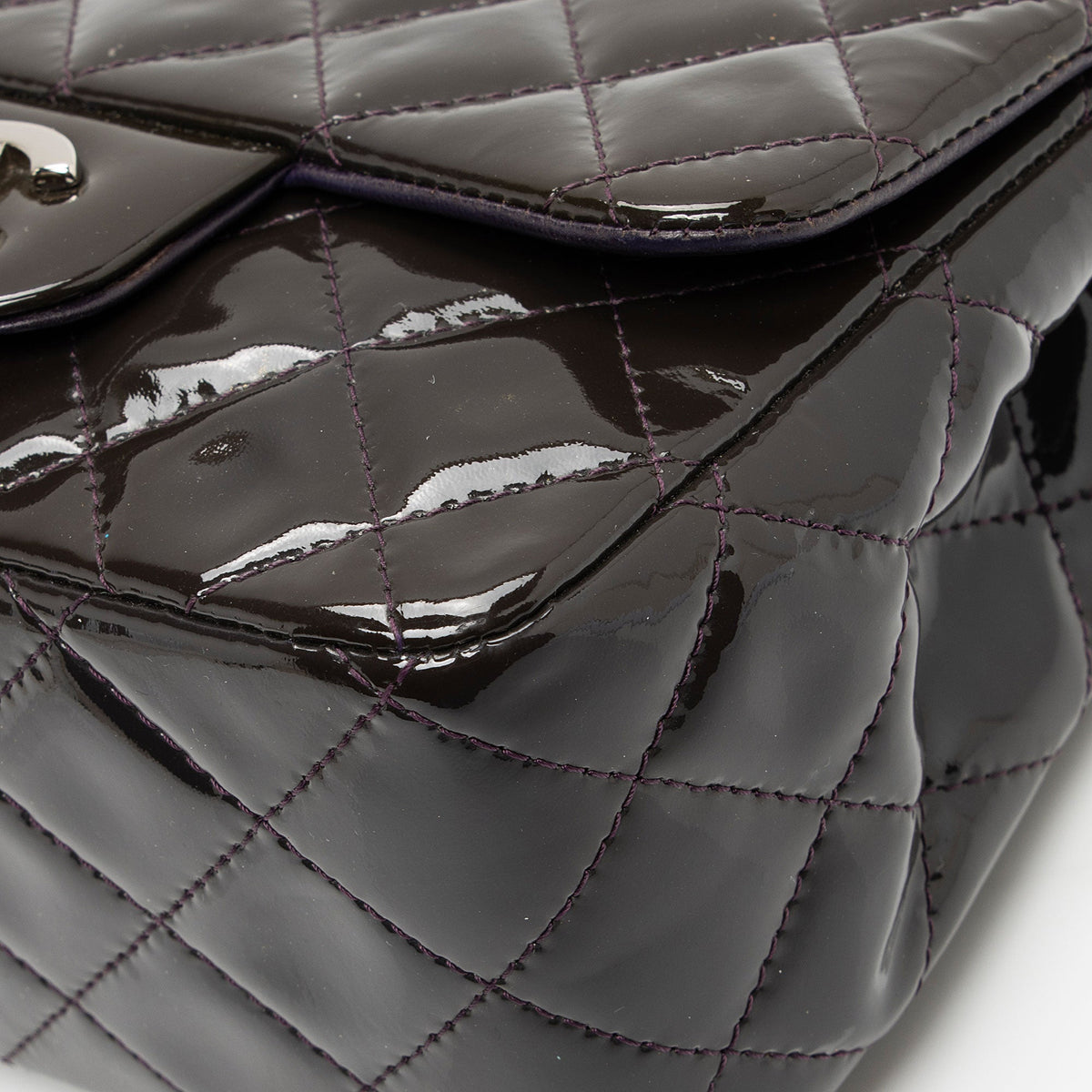 Chanel Patent Leather Classic Square Mini Flap Bag