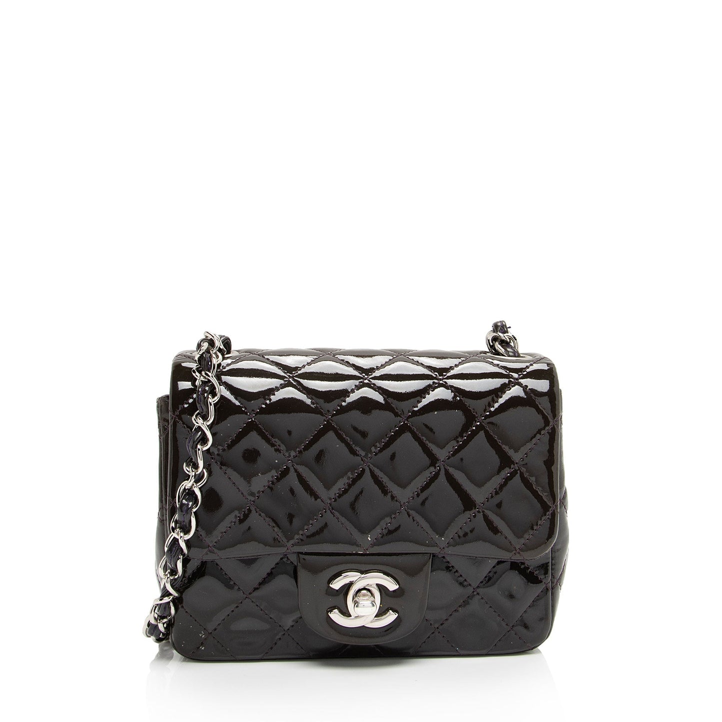 Chanel Patent Leather Classic Square Mini Flap Bag
