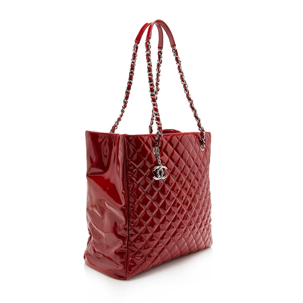 Chanel Patent Leather North South Tote (SHF-15687)