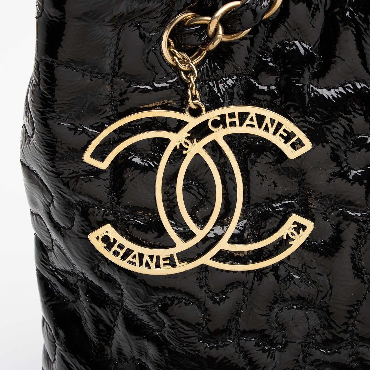 Chanel Patent Leather Puzzle Tote (SHF-uPxGaG)