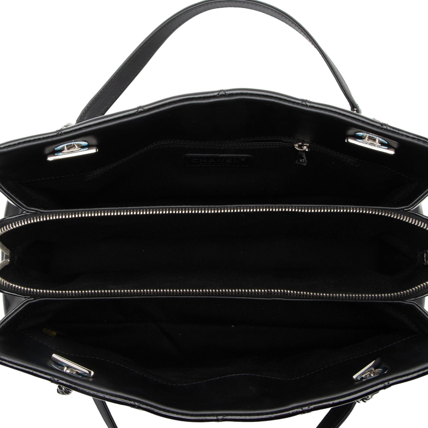 Chanel Patent Leather Timeless CC Chain Small Tote (SHF-xHTHtp)