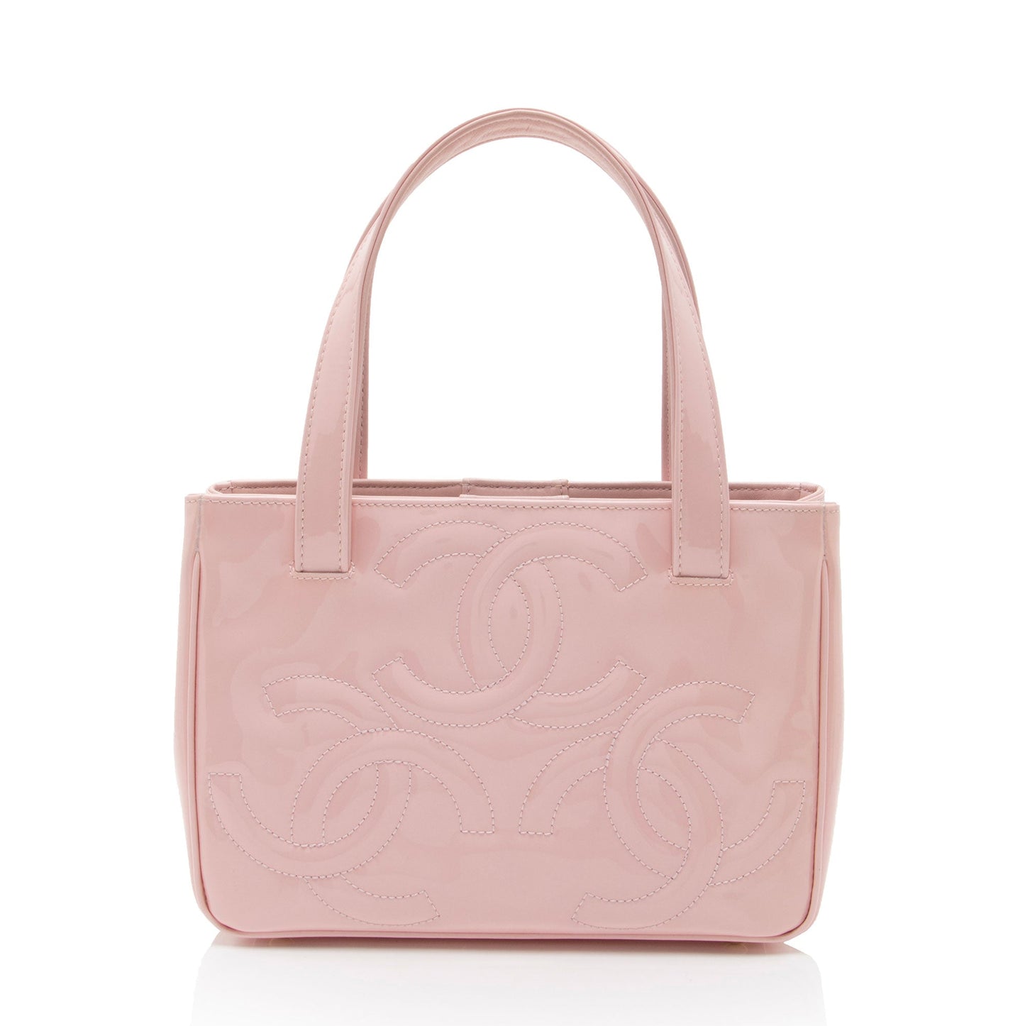 Chanel Patent Leather Triple CC Small Tote (SHF-Kk4uom)