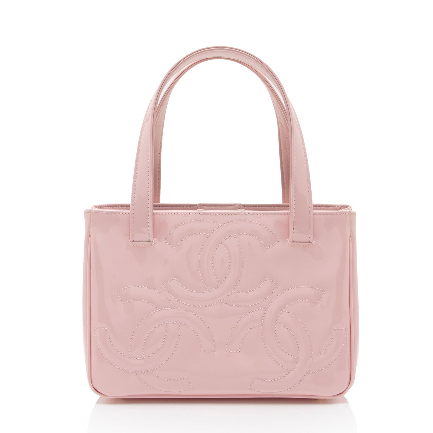 Chanel Patent Leather Triple CC Small Tote (SHF-Kk4uom)