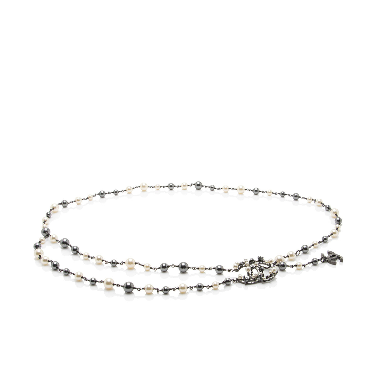 Chanel Pearl Bead CC Chain Belt - Size 44 / 110