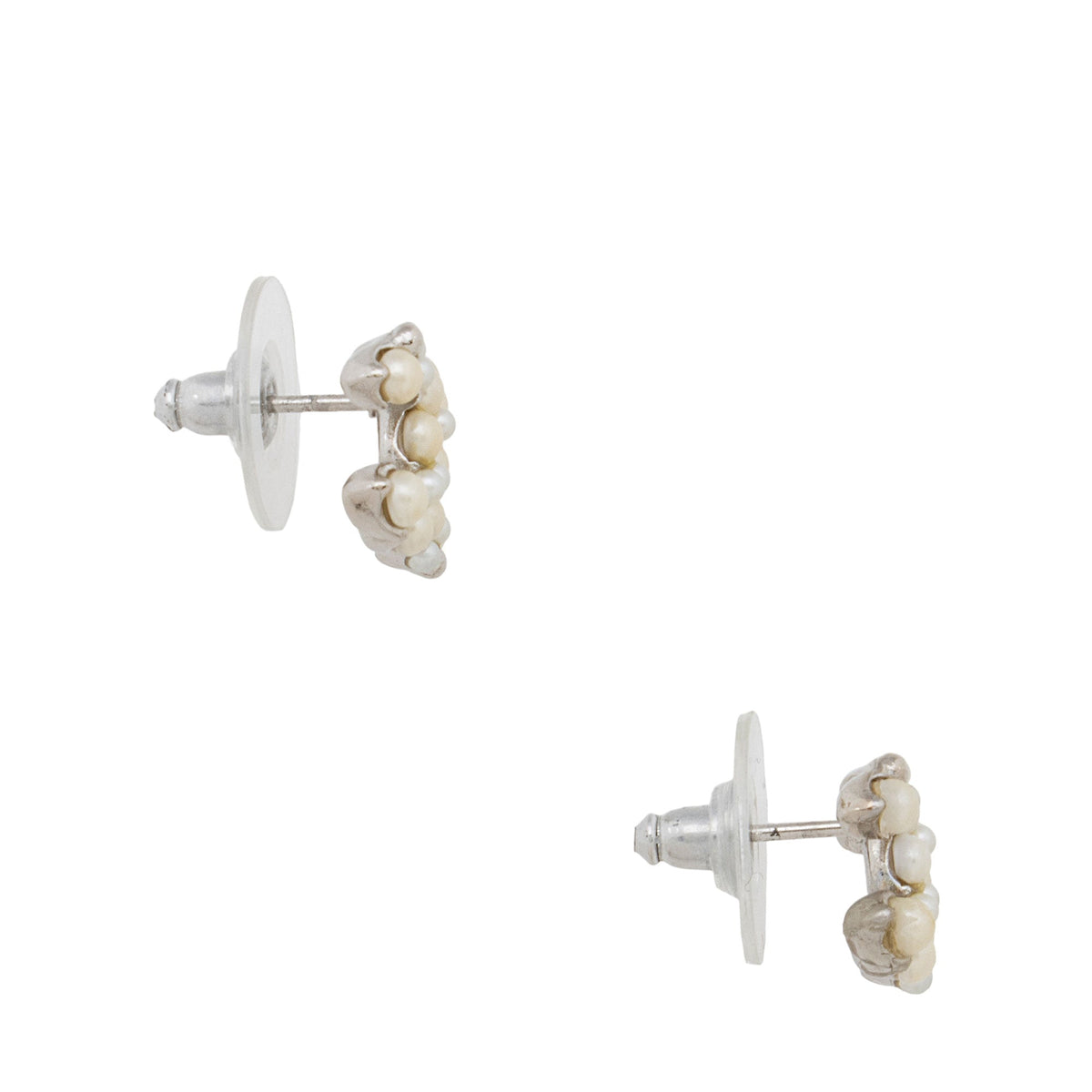 Chanel Pearl CC Mini Stud Earrings