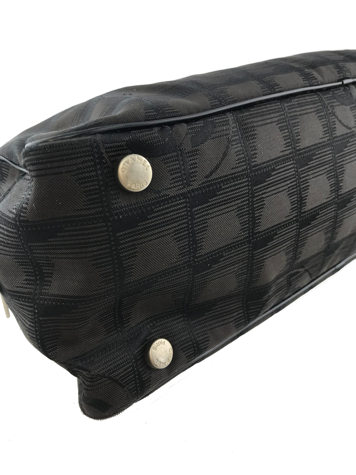 Chanel Printed Nylon Travel Line Baguette