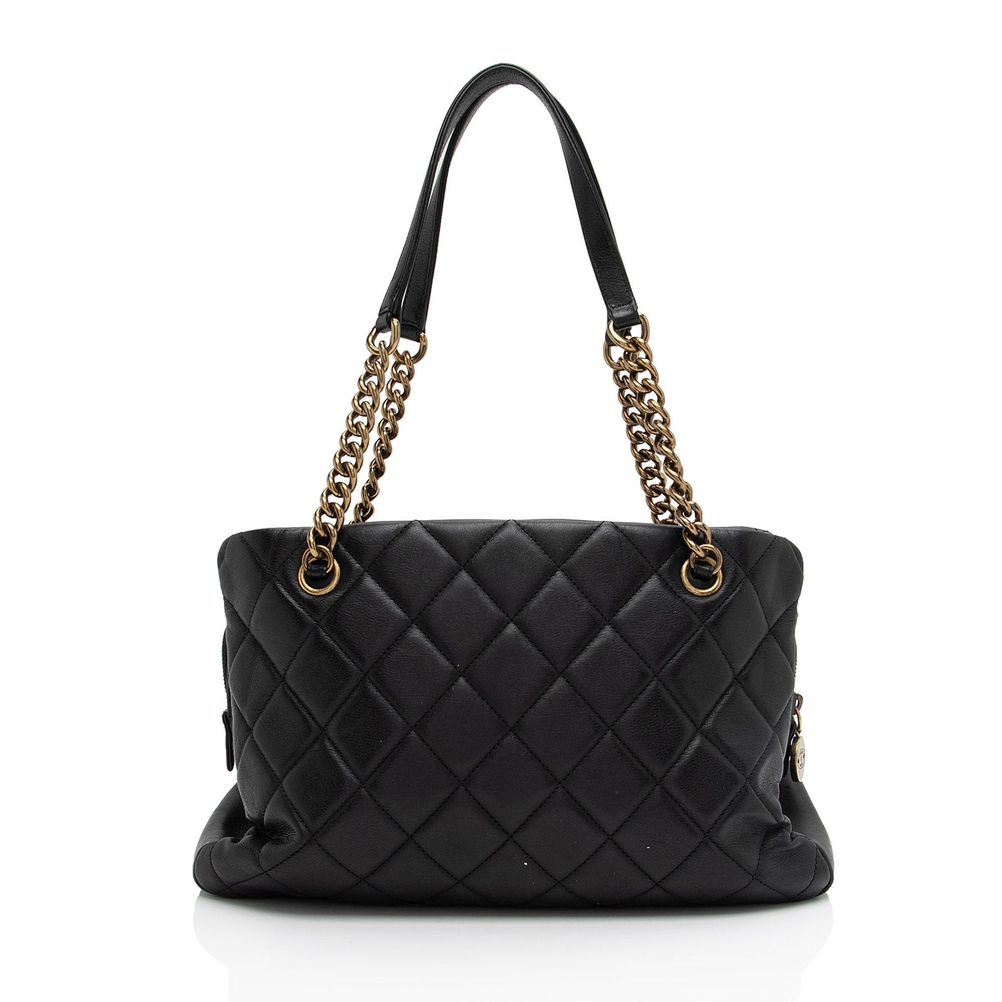 Chanel Quilted Calfskin CC Crown Small Tote (SHF-bToVAu)