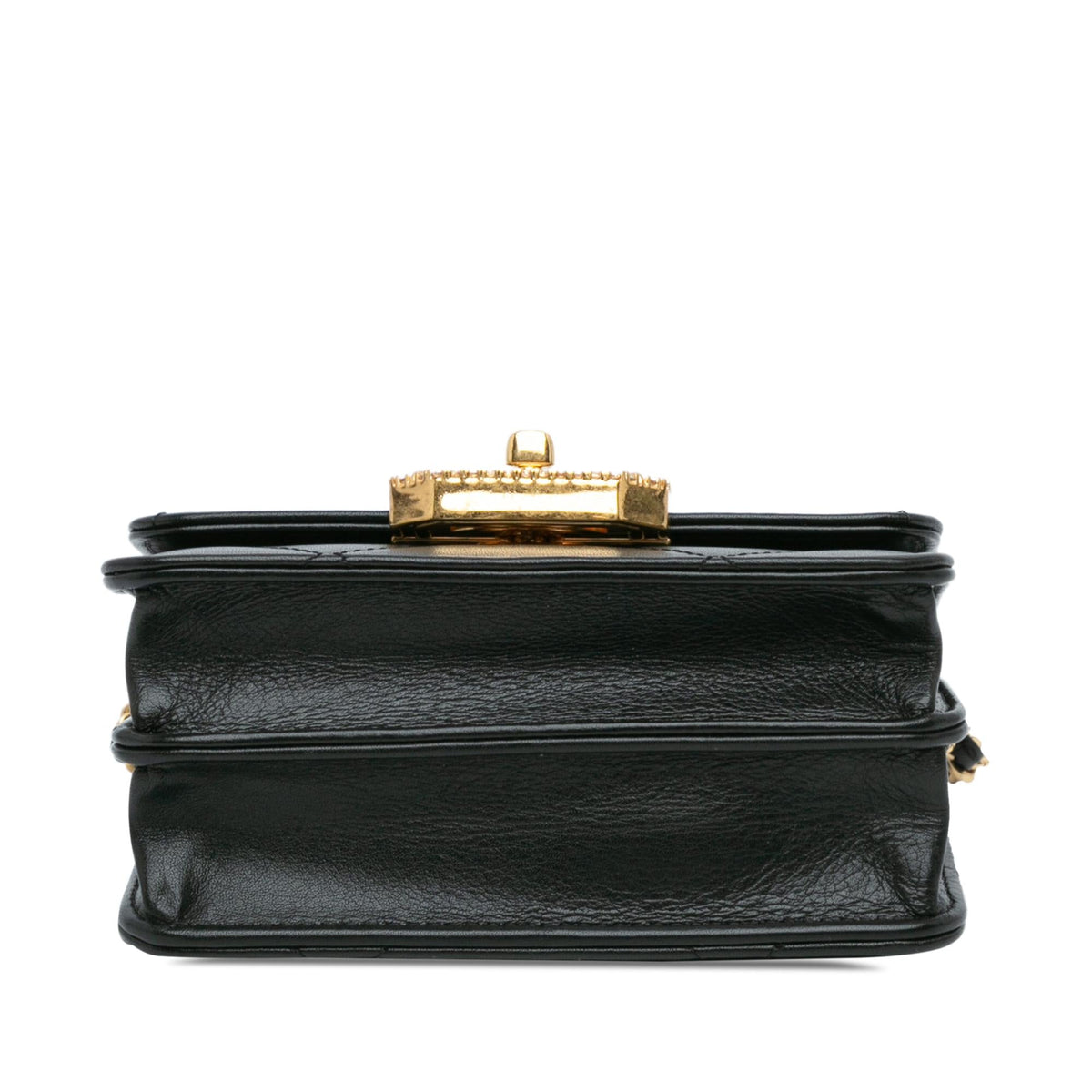 Chanel Quilted Calfskin Strass Card Holder On Chain (SHG-hGZFBb)