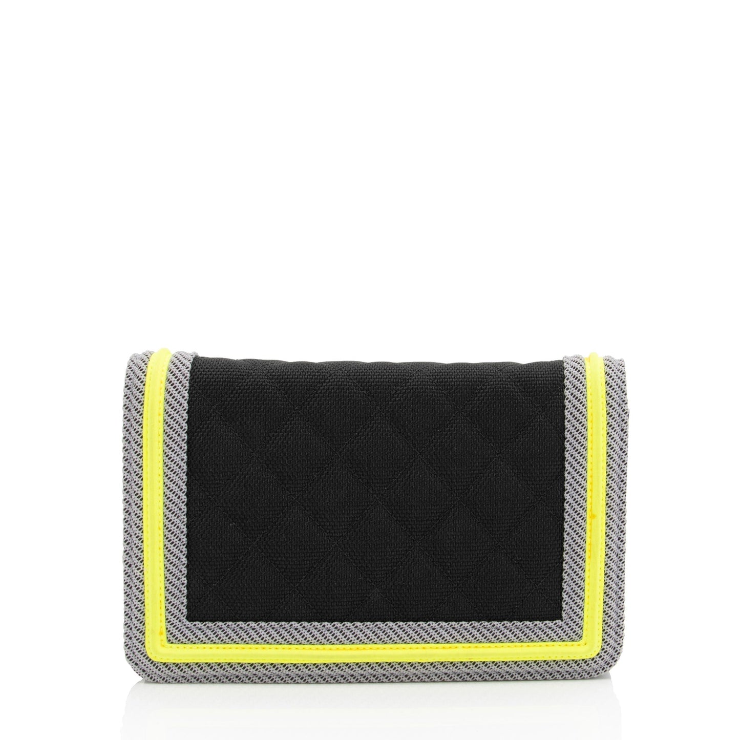 Chanel Quilted Canvas Fluo Boy Wallet on Chain (SHF-jXYUuG)