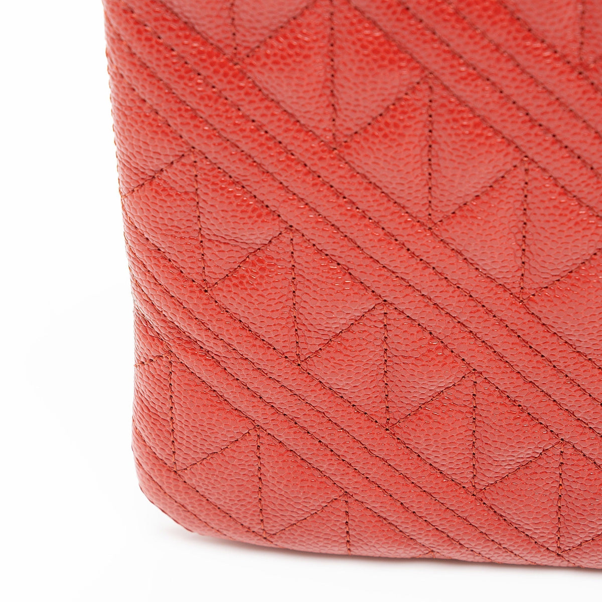 Chanel Quilted Caviar Leather Medium O-Case