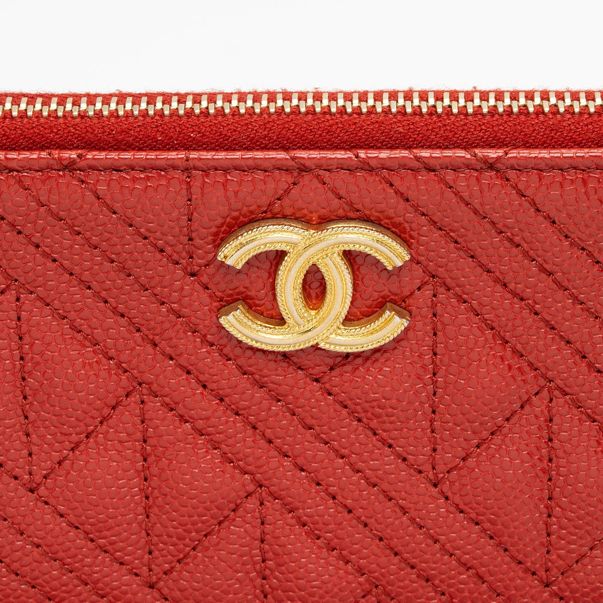 Chanel Quilted Caviar Leather Medium O-Case