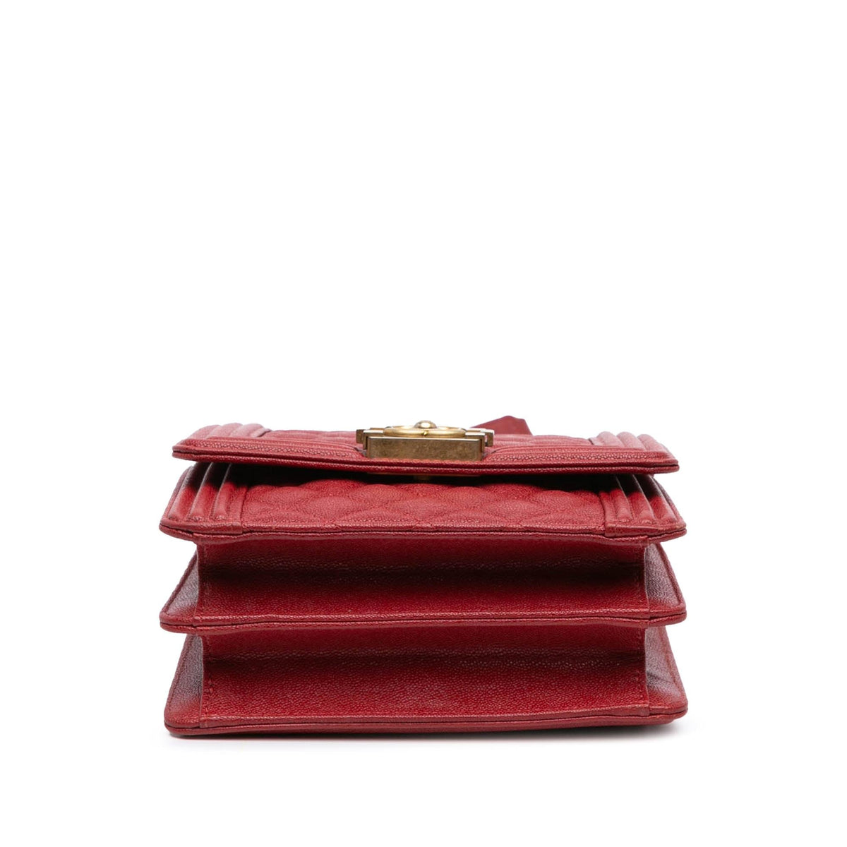 Chanel Quilted Caviar North South Boy Flap (SHG-1qCEuO)