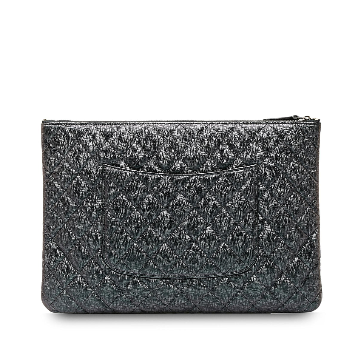 Chanel Quilted Caviar O Case Clutch (SHG-6m9479)
