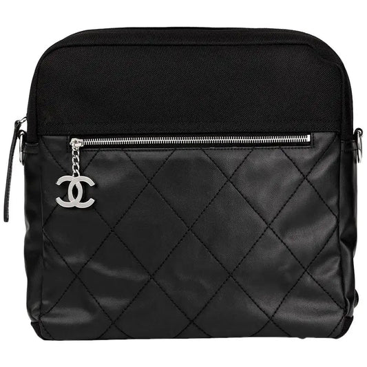 CHANEL PARIS BIARRITZ CC QUILTED COATED CANVAS BACKPACK