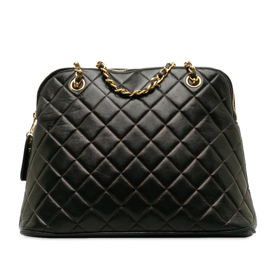 Chanel Quilted Lambskin Dome Shoulder Bag (SHG-BDgoe5)