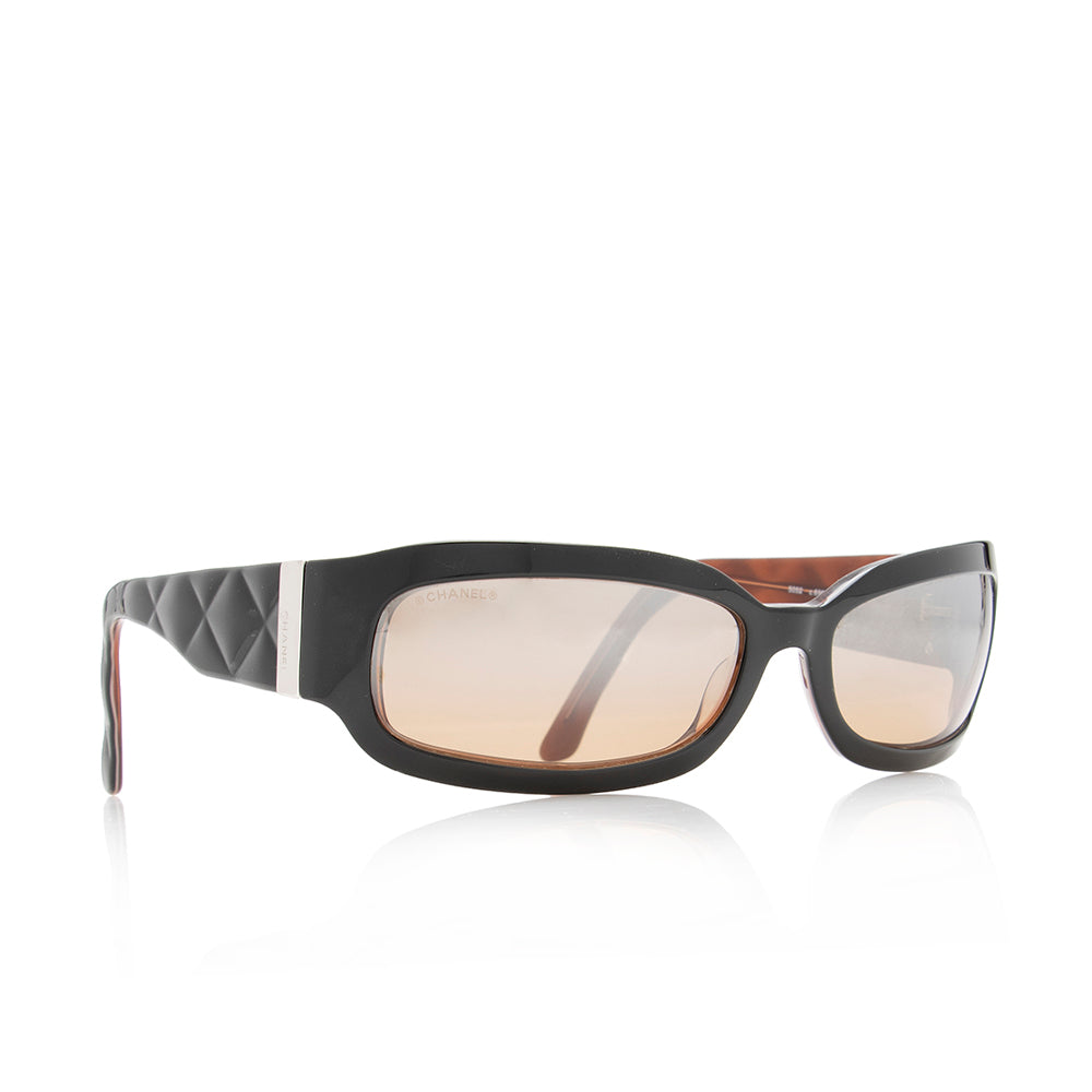 Chanel Quilted Oval Sunglasses (SHF-17276)