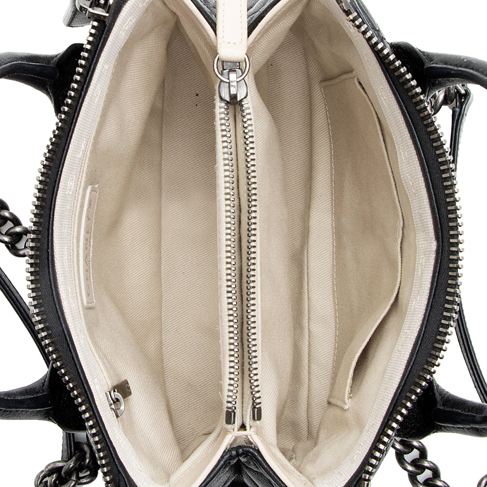 Chanel Quilted Sheepskin Small Zip Shopping Tote (SHF-18755)