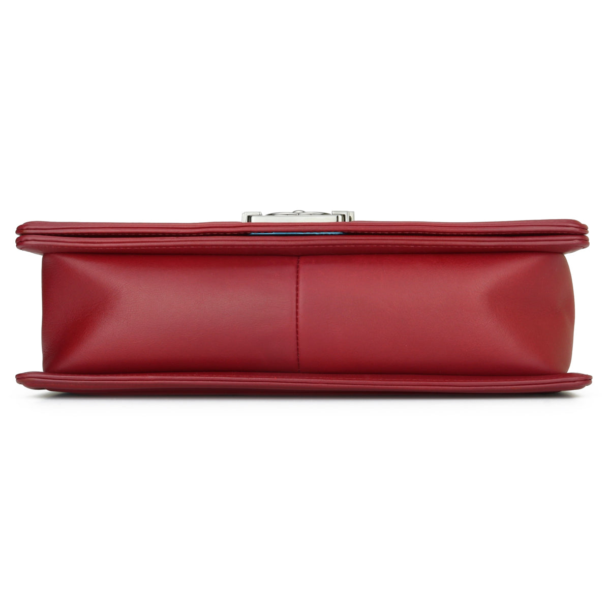 Top Quality Chanel New Medium Chevron Boy Dark Red Embroidered Calfskin Light Gunmetal Hardware 2014