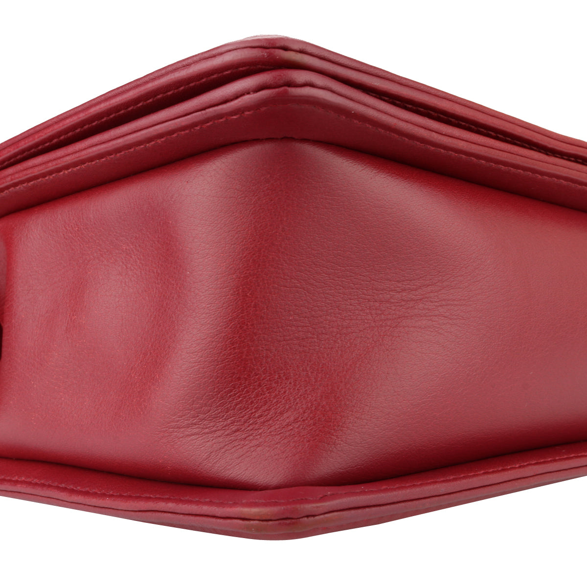 Top Quality Chanel New Medium Chevron Boy Dark Red Embroidered Calfskin Light Gunmetal Hardware 2014