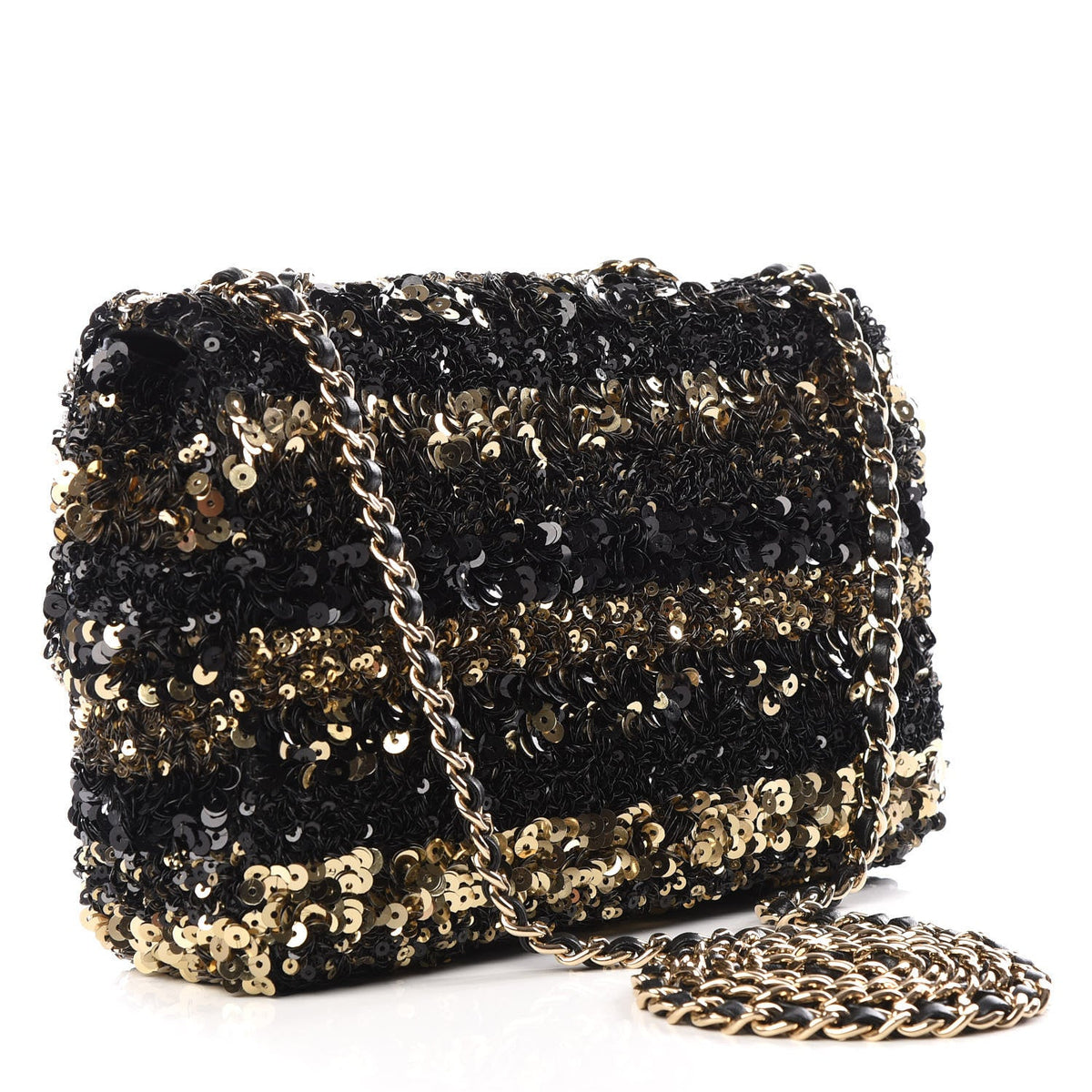 CHANEL Sequin Classic Mini Flap Bag