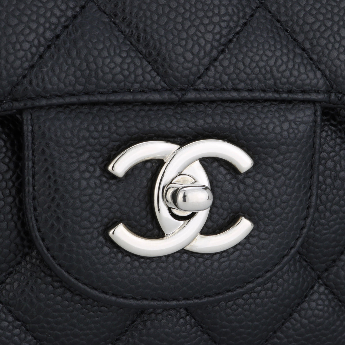 Chanel Single Flap Jumbo Black Caviar Silver Hardware 2010