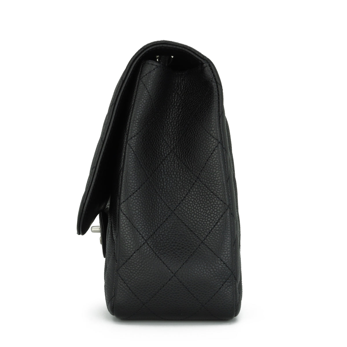 Chanel Single Flap Jumbo Black Caviar Silver Hardware 2010
