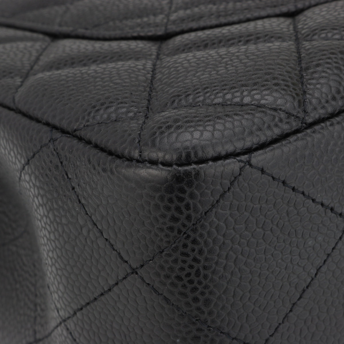 Chanel Single Flap Jumbo Black Caviar Silver Hardware 2010