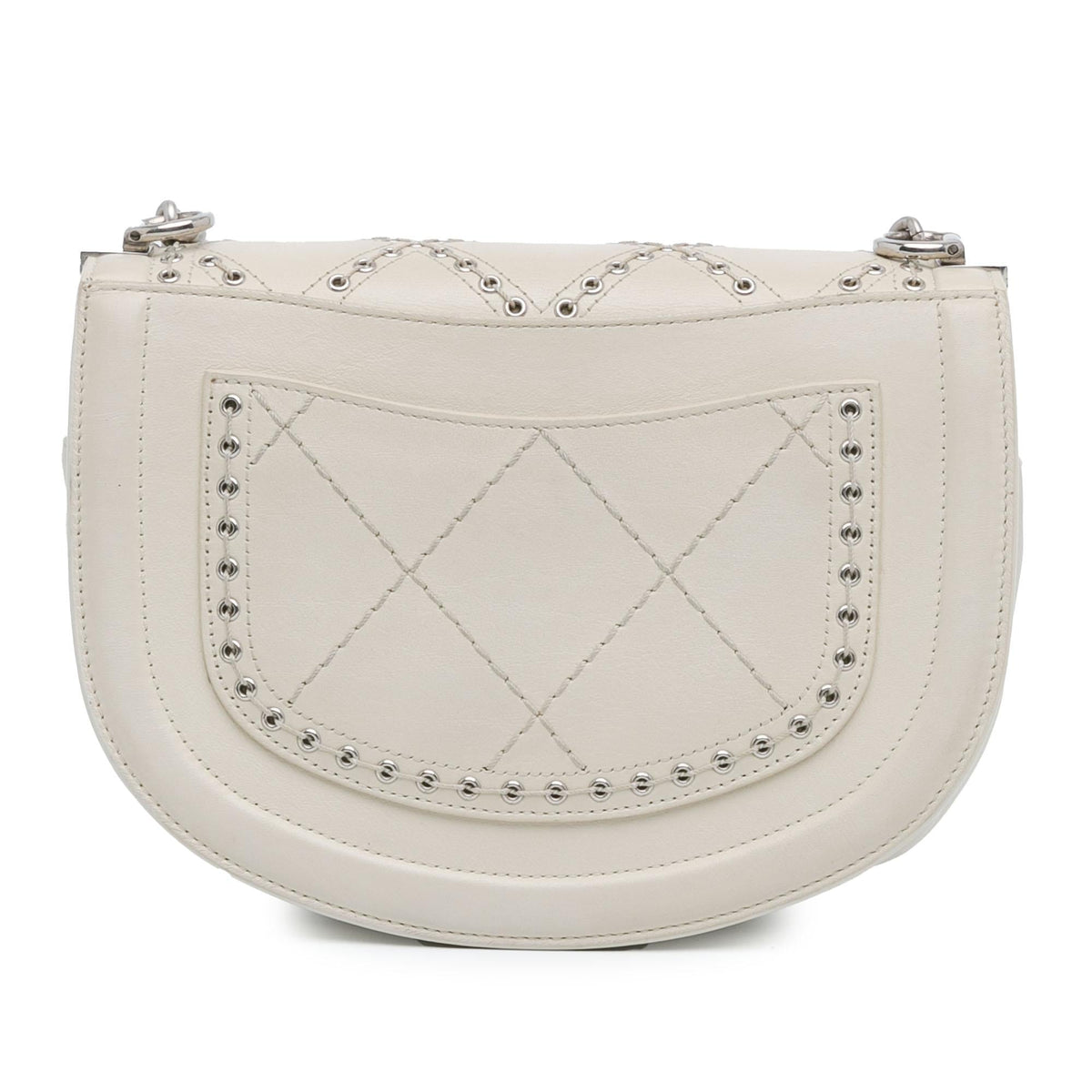 Chanel Small Calfskin Coco Eyelets Round Flap (SHG-J36UdW)