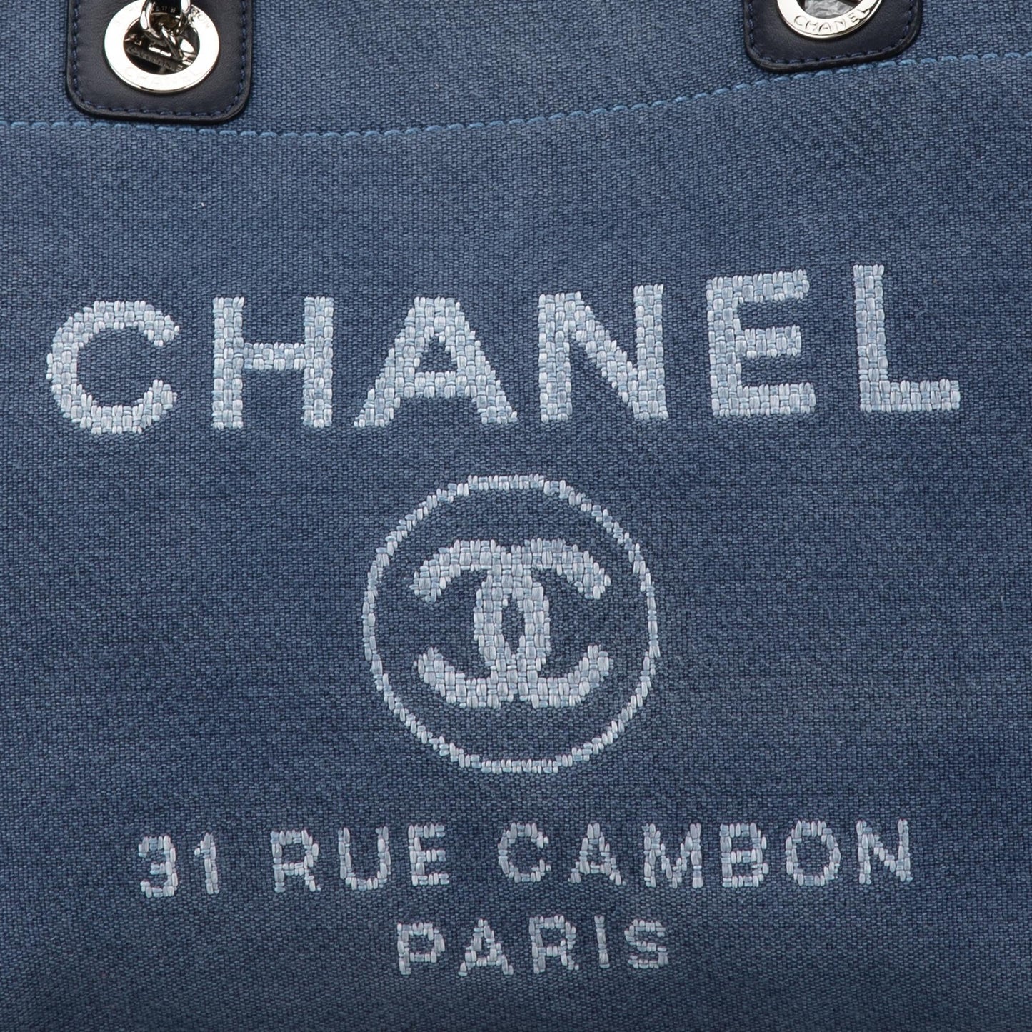 Chanel Small Canvas Deauville Tote (SHG-UJ5NFO)