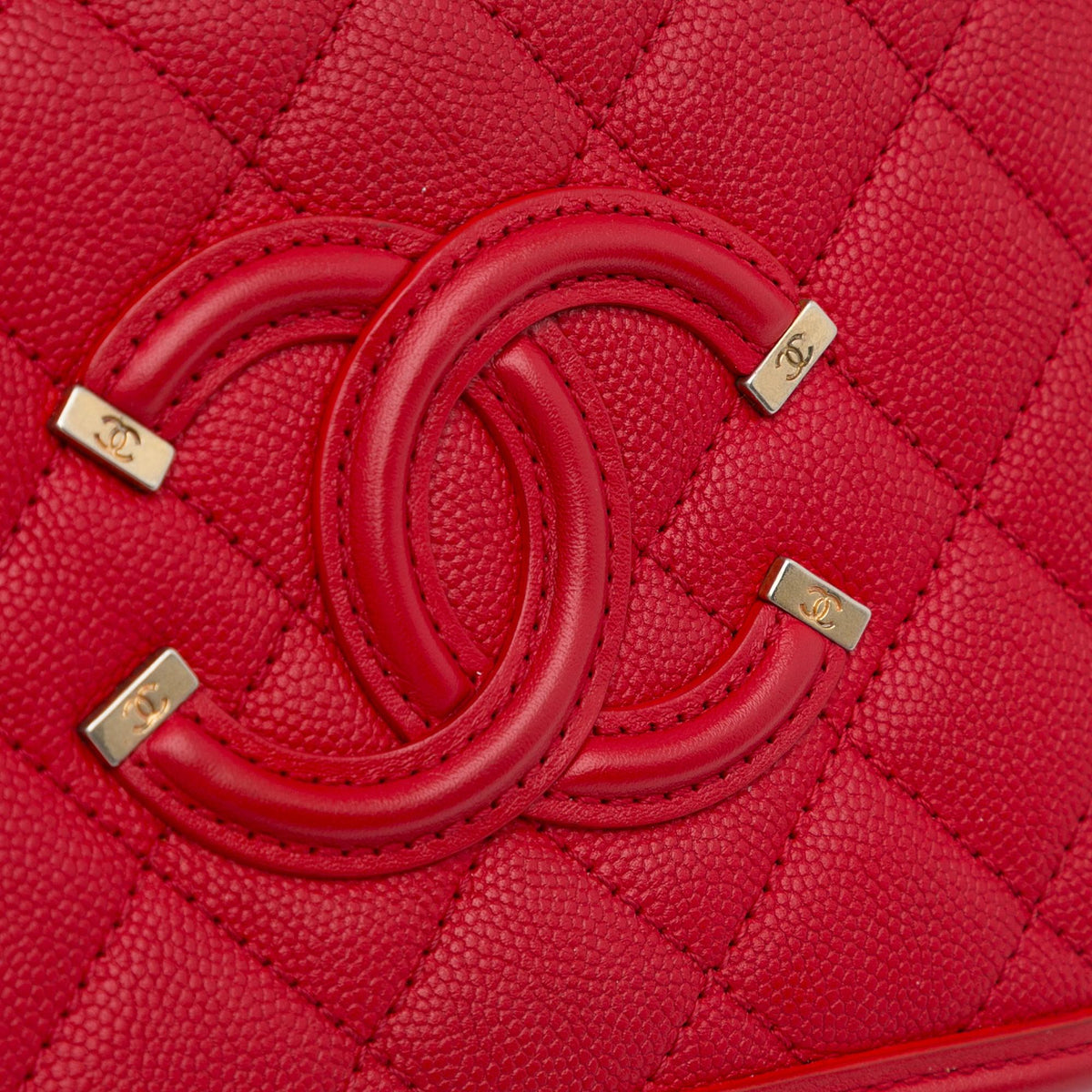 Chanel Small Caviar CC Filigree Vanity Bag