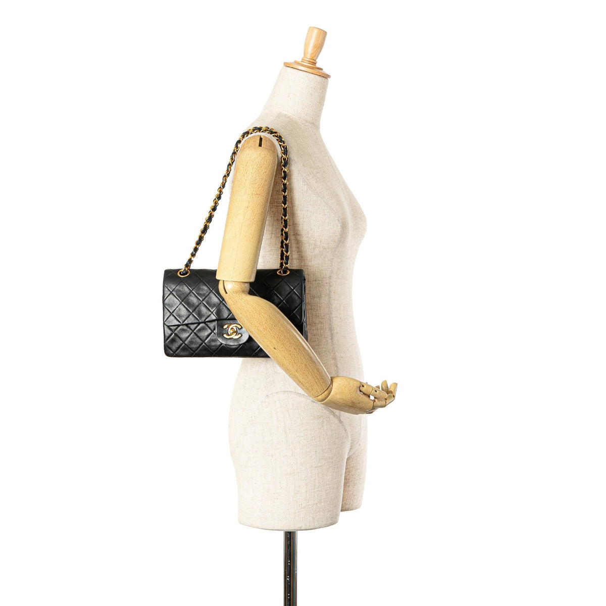 Chanel Small Classic Lambskin Double Flap (SHG-mq1igU)