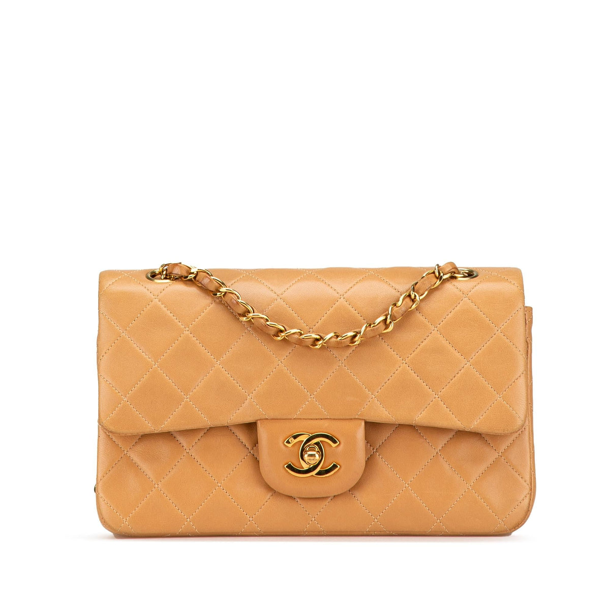 Chanel Small Classic Lambskin Double Flap (SHG-wnxwOT)