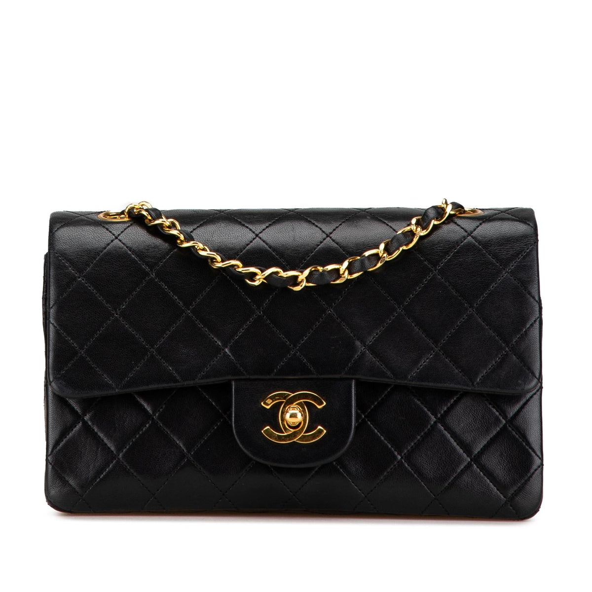Chanel Small Classic Lambskin Double Flap (SHG-ZA1qw1)