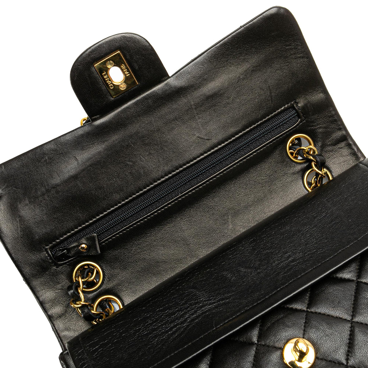 Chanel Small Classic Lambskin Double Flap (SHG-X9pWVZ)