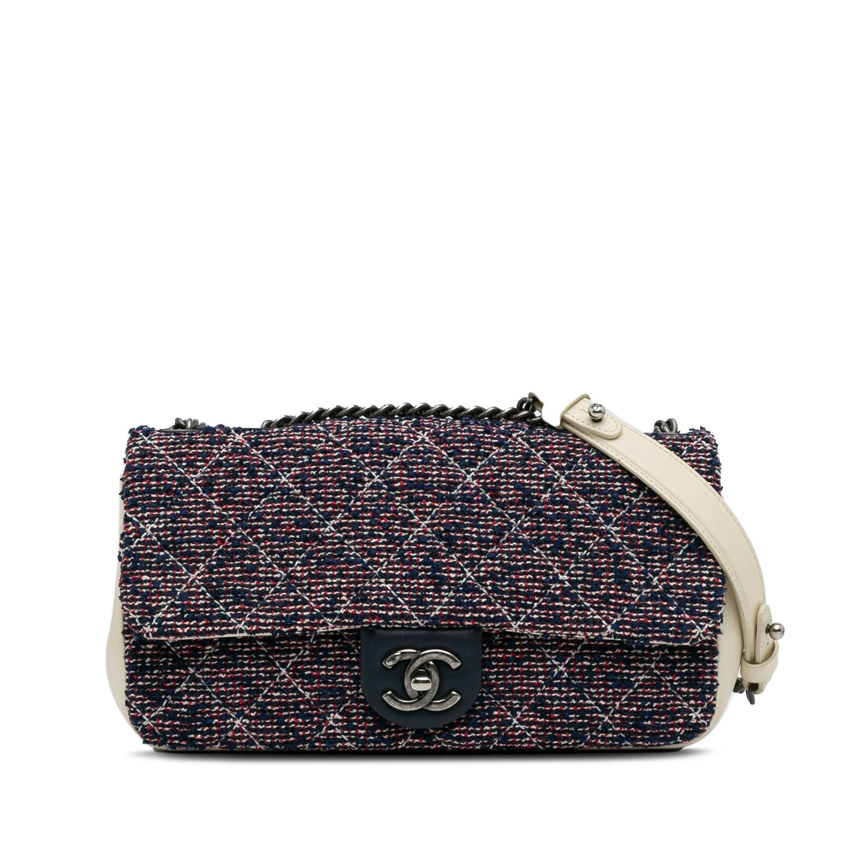 Chanel Small Classic Tweed Flap Bag (SHG-YQ0Puk)