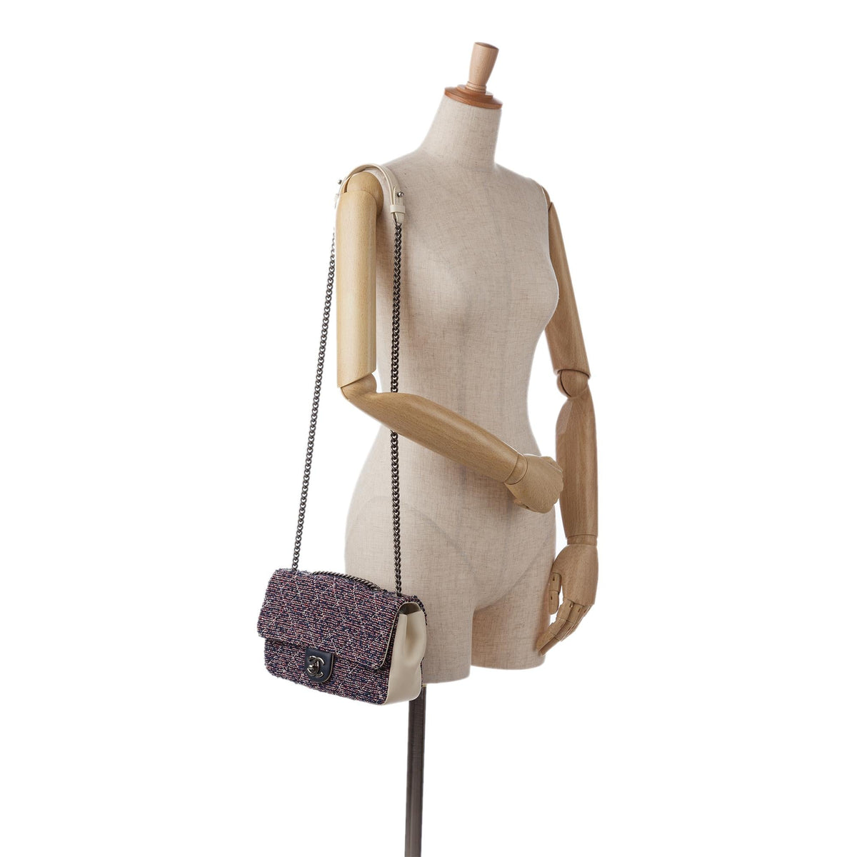 Chanel Small Classic Tweed Flap Bag (SHG-YQ0Puk)