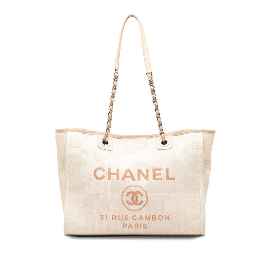 Chanel Small Deauville Tote Bag (SHG-PwaxUa)