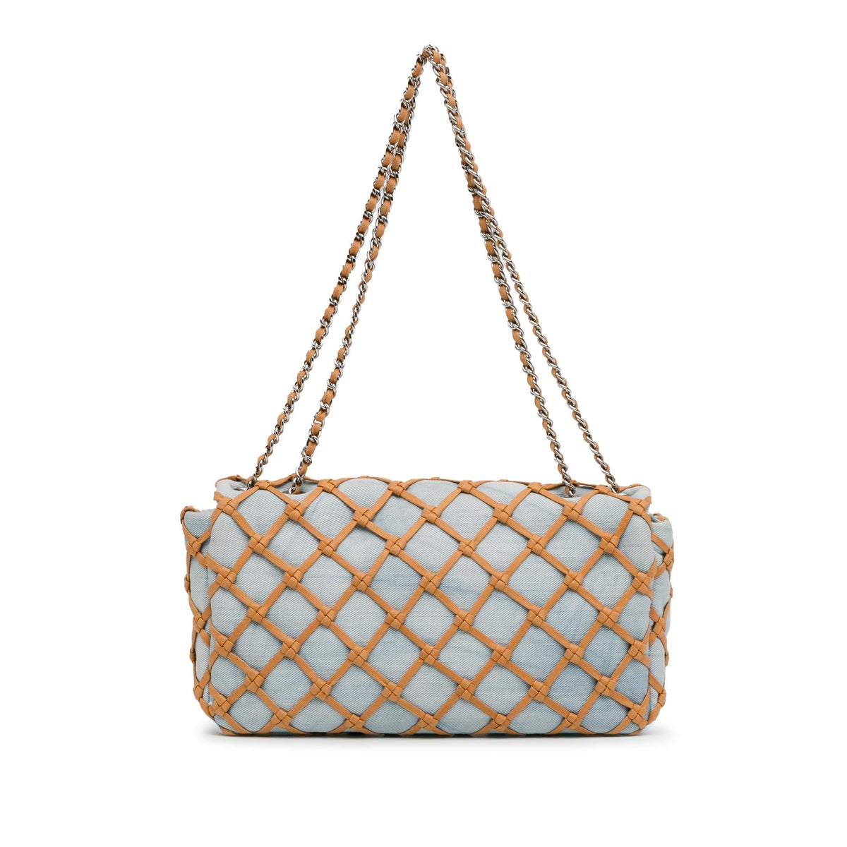 Chanel Small Denim Canebiers Net Flap (SHG-WJUkZ0)