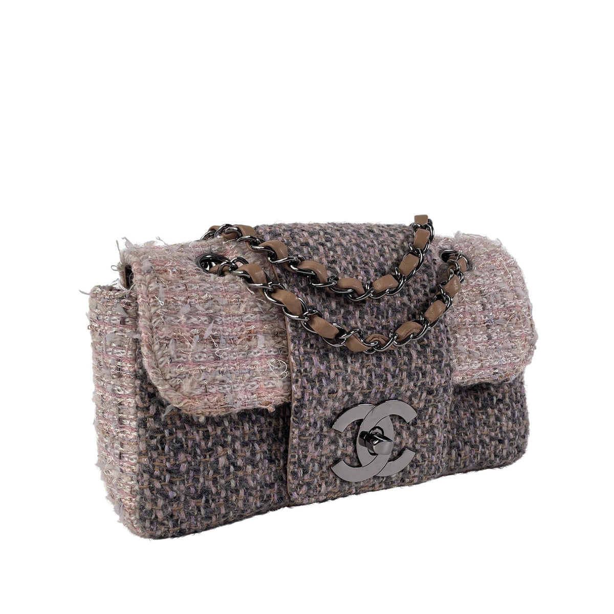 Chanel Small Fantasy Tweed Flap Bag (SHG-sHynoj)