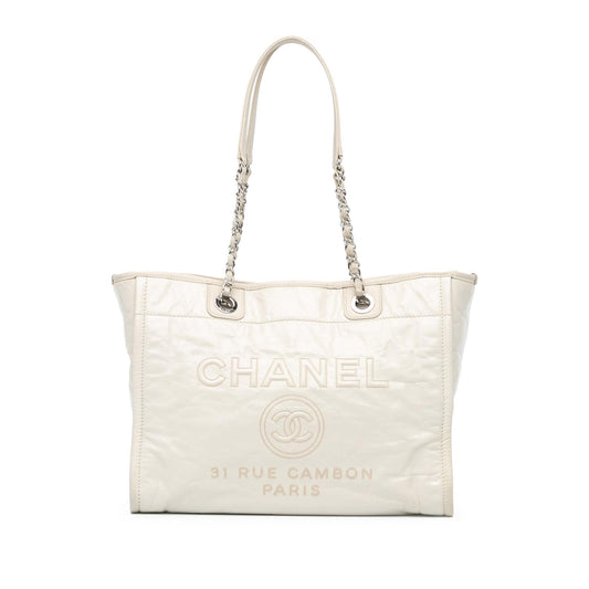 Chanel Small Glazed Calfskin Deauville Tote (SHG-qABtQL)