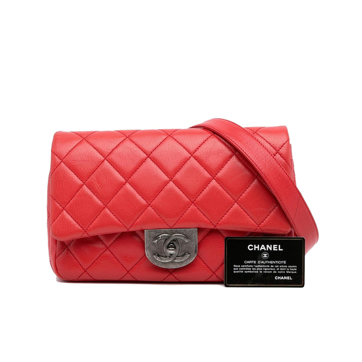 Chanel Small Goatskin Double Carry Waist Chain Flap (SHG-U5WSIb)