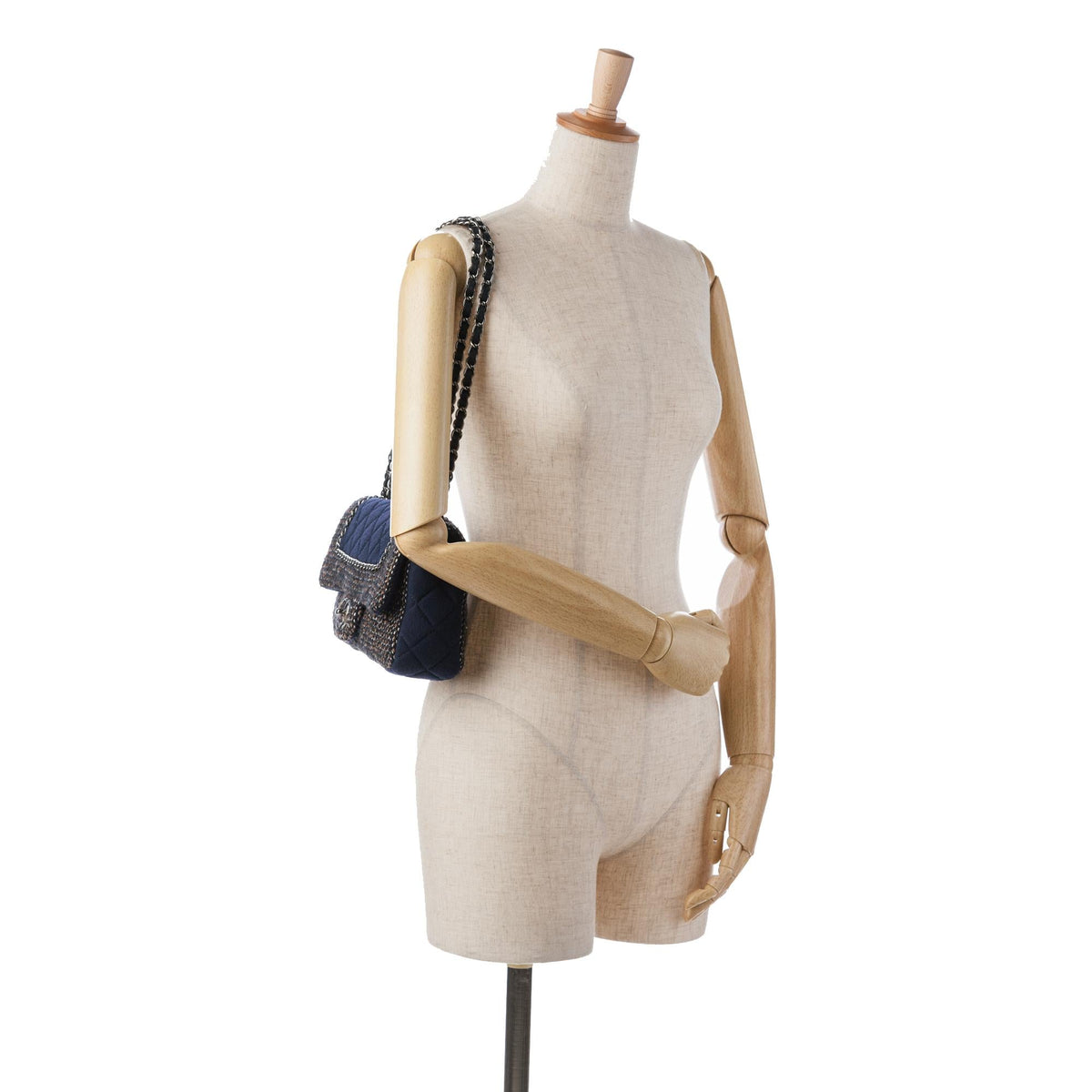 Chanel Small Jersey Tweed Flap (SHG-6Tm9uk)