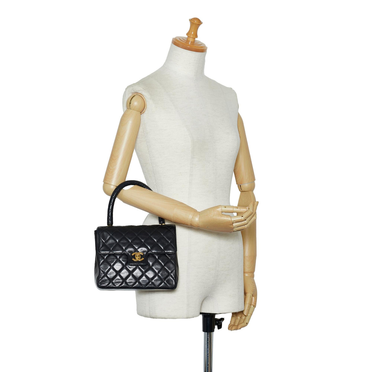 Chanel Small Lambskin Kelly Top Handle Bag (SHG-NiwzVw)