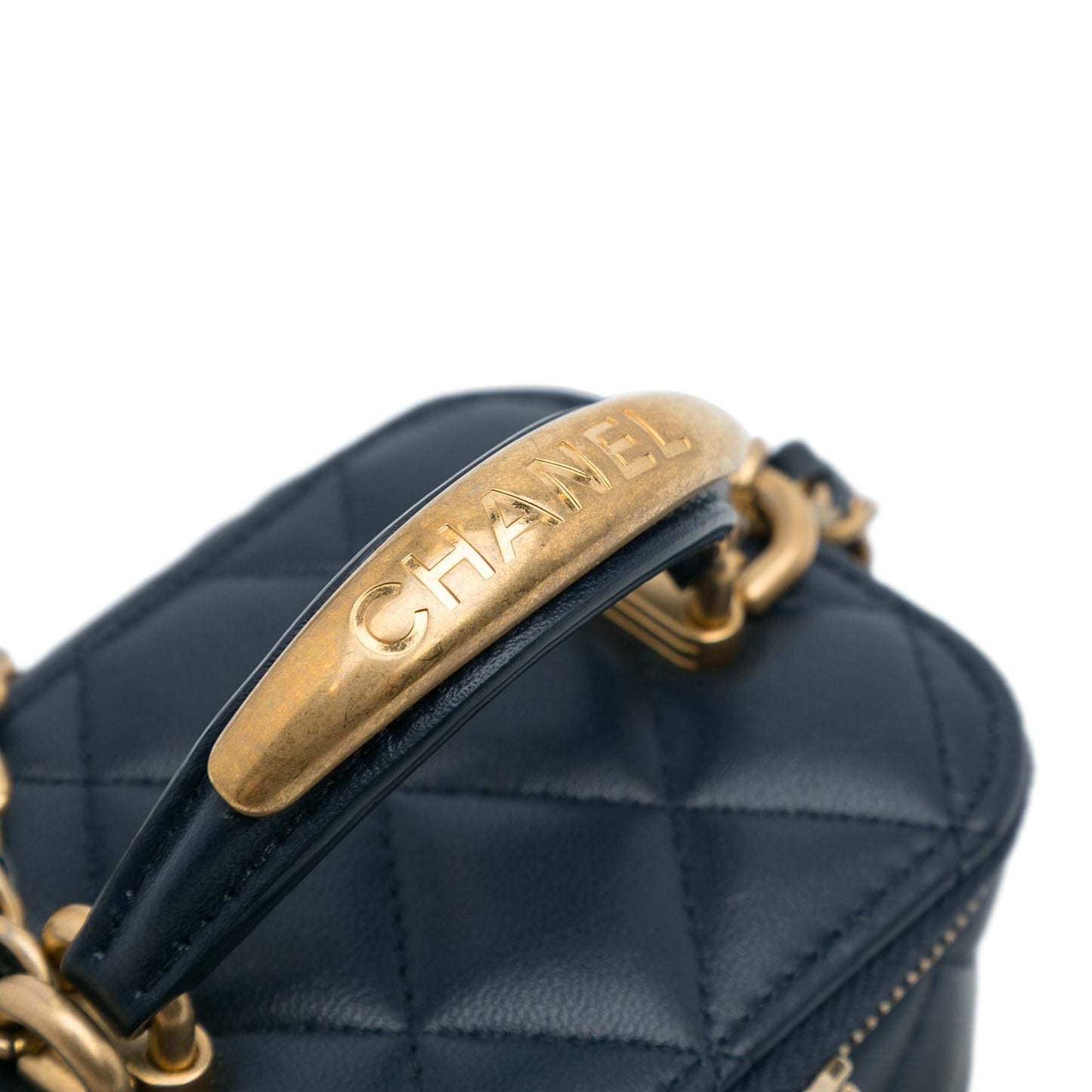 Chanel Small Lambskin Top Handle Vanity Bag (SHG-FgncGV)