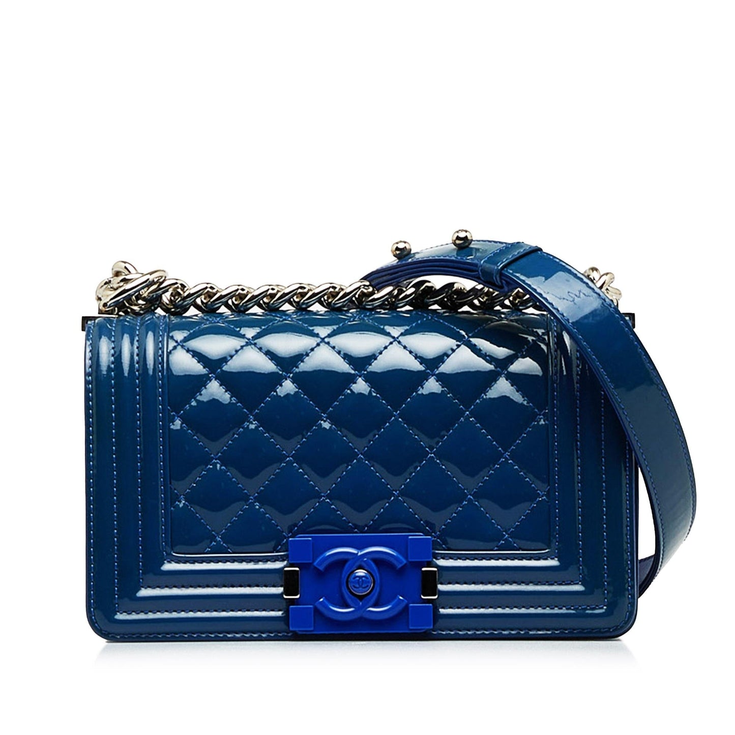 Chanel Small Patent Boy Plexiglass Crossbody Bag (SHG-fgw9n7)