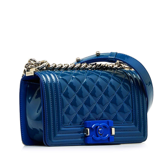 Chanel Small Patent Boy Plexiglass Crossbody Bag