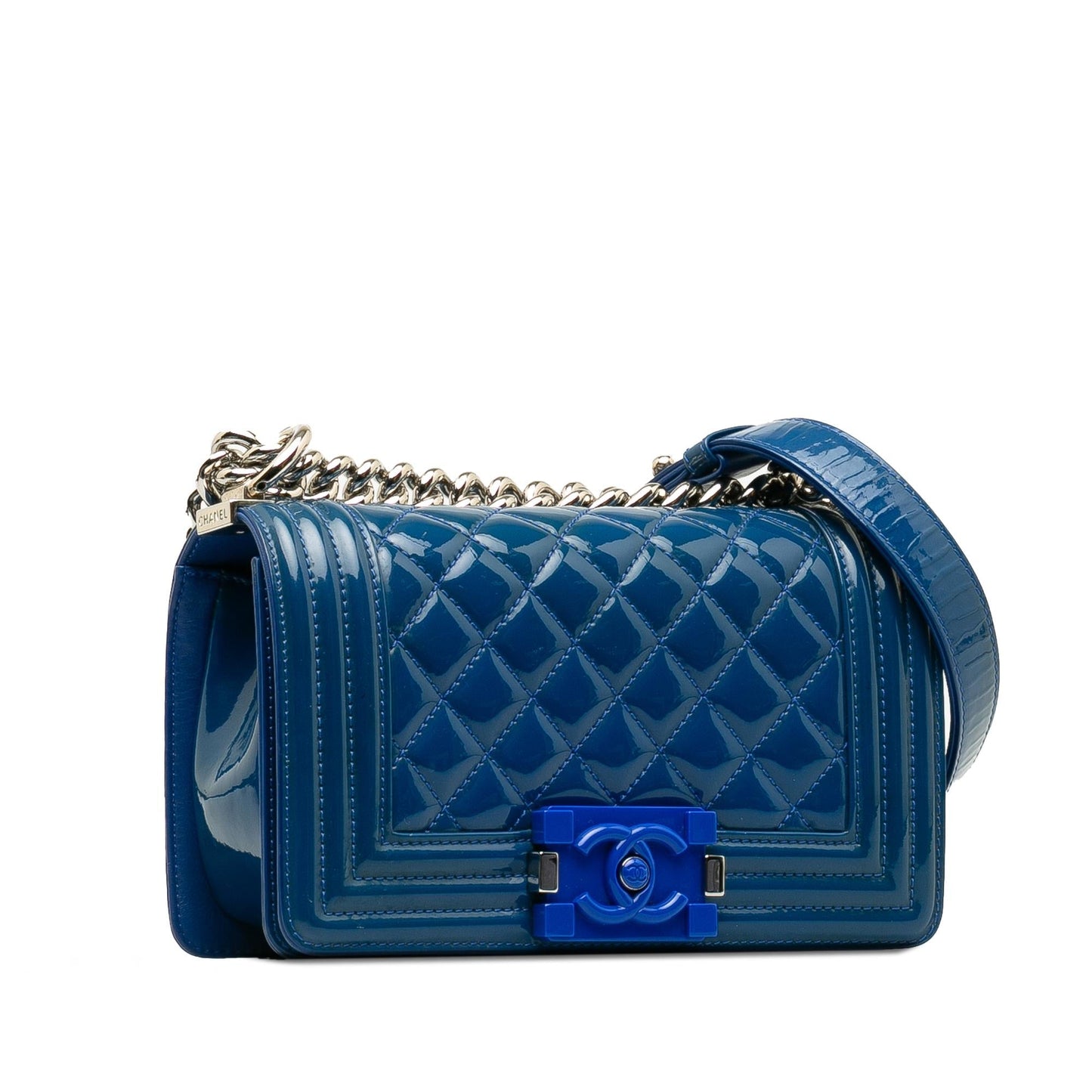 Chanel Small Patent Boy Plexiglass Crossbody Bag (SHG-ajsK1x)