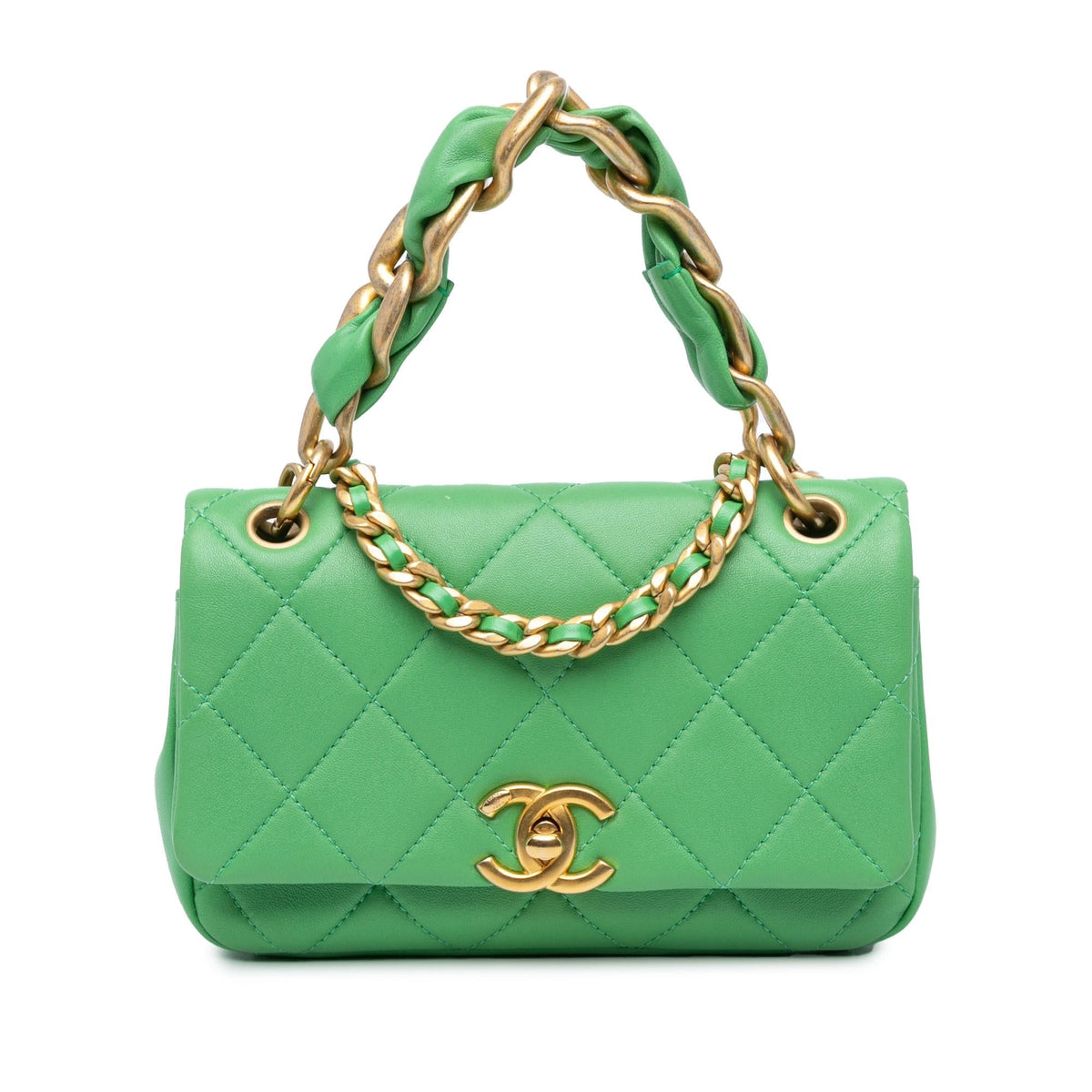 Chanel Small Quilted Lambskin Chain Is More Flap (SHG-cGCJvR)